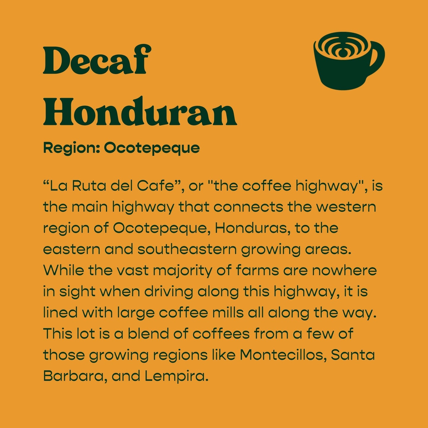 Decaf Honduran - Sound Coffee
