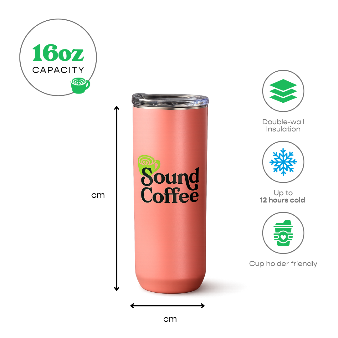 Sound Coffee 16oz Tumbler Dimensions