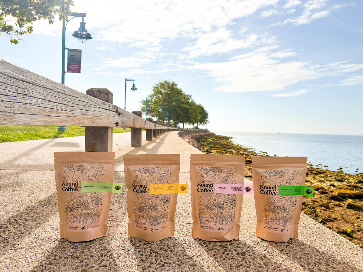 Sound Coffee packaged fresh roast coffee bags