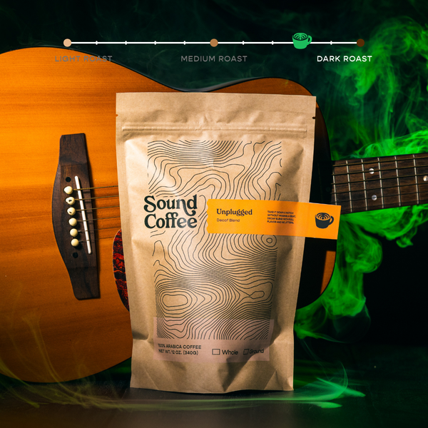 Package of Sound Coffee Unplugged Signature Blends Decaf Blend