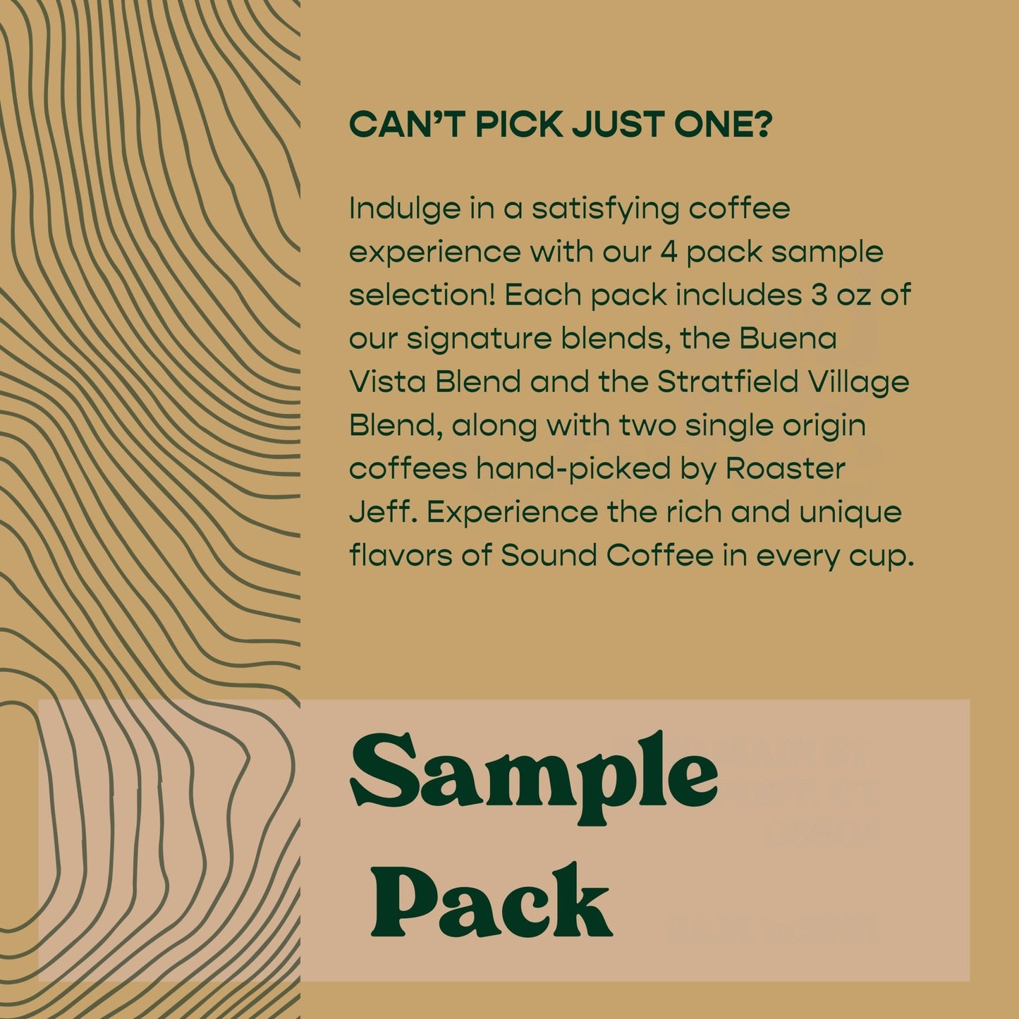 Sample Pack of 4 Coffee Selections - Sound Coffee